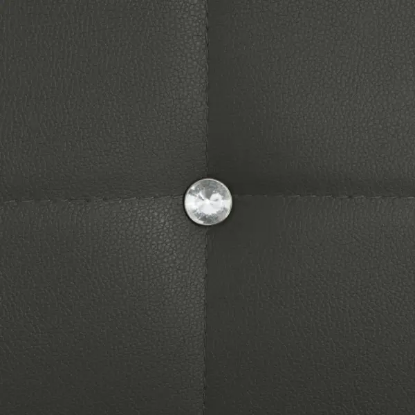 Söögitoolid 6 tk, hall kunstnahk, puitraam ja terasjalad, kristallnööpidega – 7