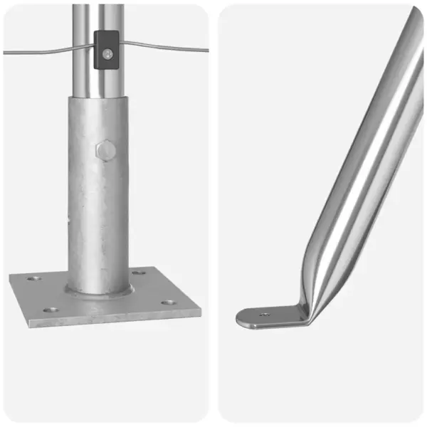 Hallid metallaiapostid, 52 tk, pulberkattega kuumtsingitud teras, 3,2 x 3,2 x 90 cm – 8