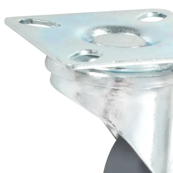 Hallid pöörlevad rattad mööblile, 24 tk, 50 mm, termoplastsest kummist, tsingitud terasraamiga – 4