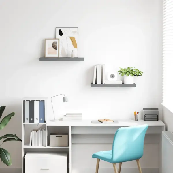 Hallid seinariiulid nähtamatu kinnitusega, 2 tk, 60 x 23,5 x 3,8 cm – 3