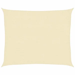 HDPE päikesepuri, ristkülikukujuline, kreemjasvalge, 2,5 x 3 m, 90% UV-kaitse