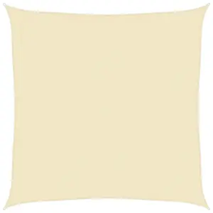 HDPE kandiline päikesepuri, kreemjasvalge, 4 x 4 m, 90% UV-kaitsega
