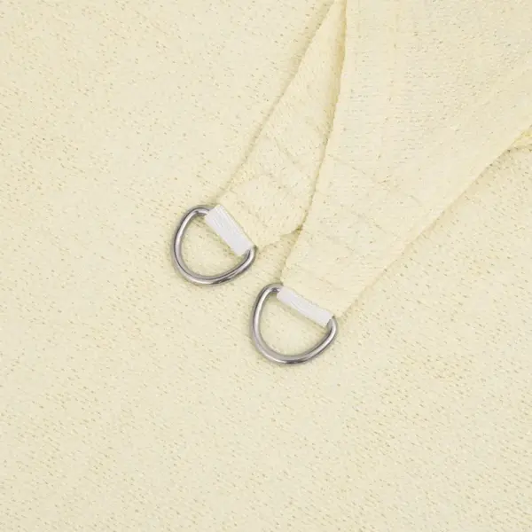 HDPE kandiline päikesepuri, kreemjasvalge, 4 x 4 m, 90% UV-kaitsega – 5