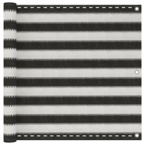 Rõdusirm privaatsuse ja varju jaoks, HDPE, 90 x 500 cm, antratsiithall-valge