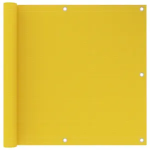 HDPE rõdusirm privaatsuseks, kollane, tuult läbilaskev, 90 x 600 cm