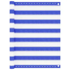 HDPE rõdusirm privaatsuseks, sinine-valge, 90 x 500 cm