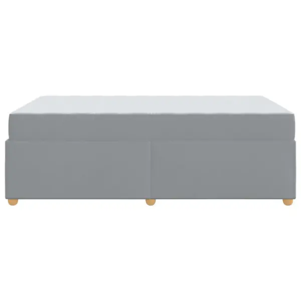 Helehall polsterdatud voodiraam taskuvedrudega madratsiga, kangas, tehispuidust raam, 120 x 190 cm – 6