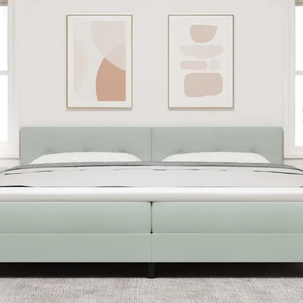 Helehall LED-voodi peats RGB ribavalgustusega, 200 cm, polüster – 3