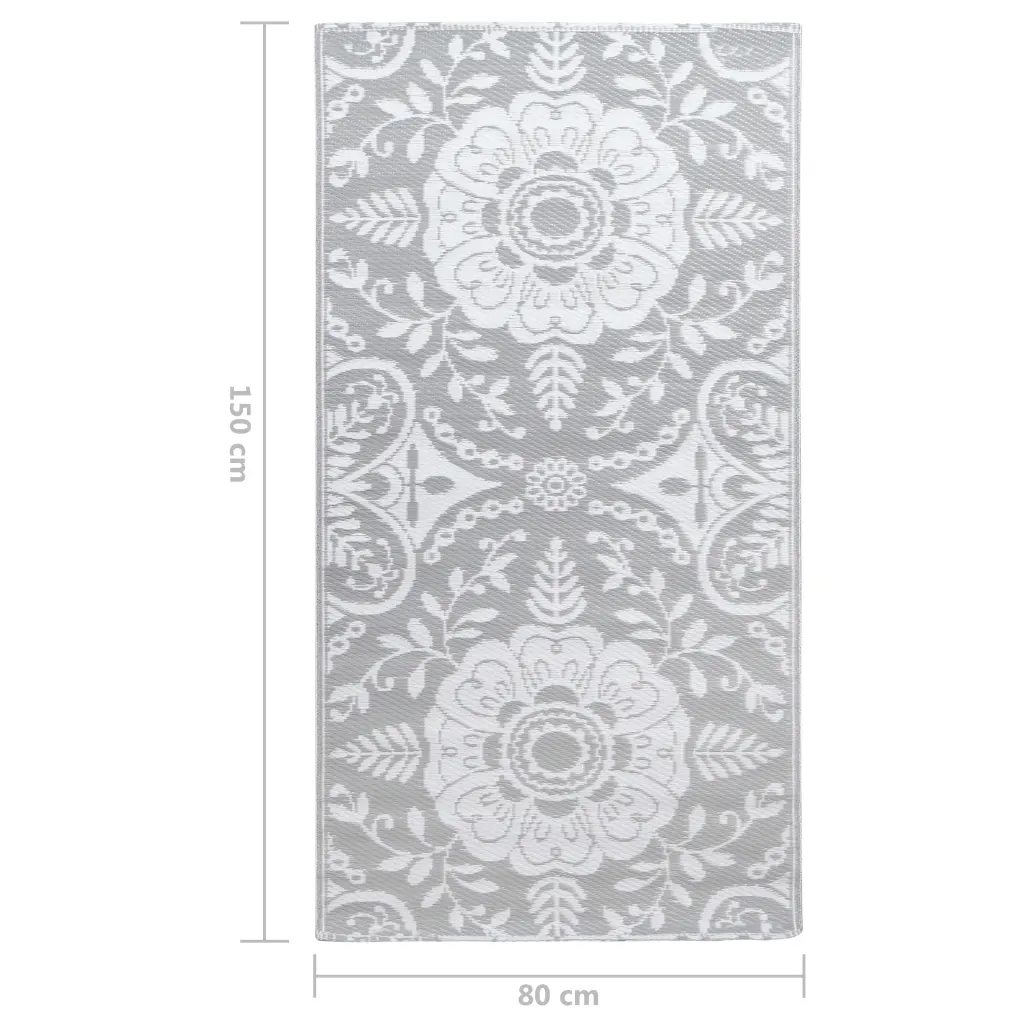 Helehall õuevaip ARAKIL jacquard mustriga, 80 x 150 cm, PP