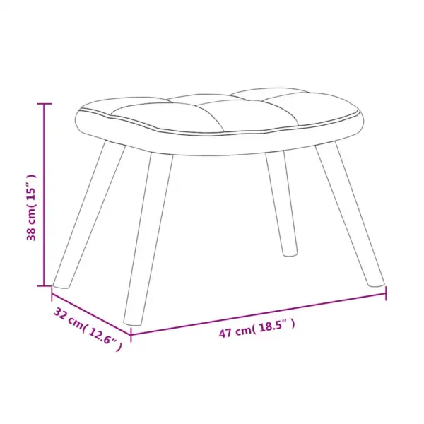Helehall sametist puhketool jalapingiga, pehme vahtpolsterdusega – 12