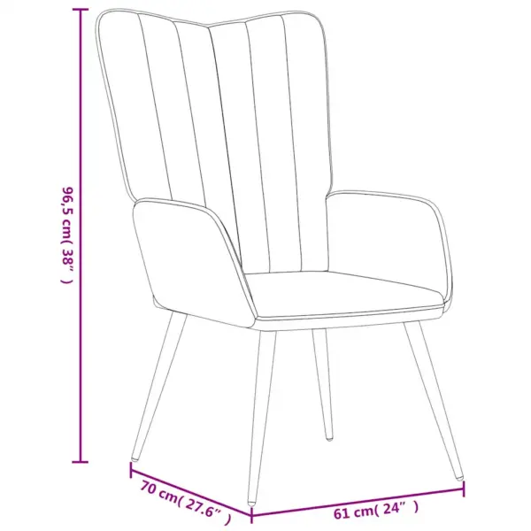 Helehall sametist puhketool terasraamiga, 61 x 70 x 96,5 cm – 8