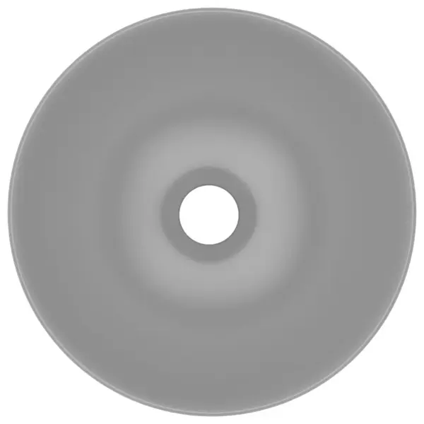 Ümmargune keraamiline kapipealne vannitoavalamu, helehall, 280 x 100 mm – 4