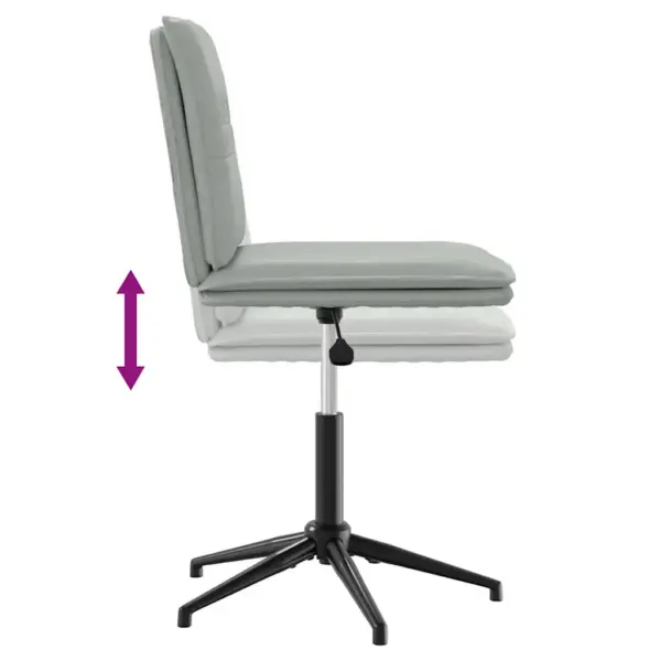 Reguleeritava kõrgusega helehallid sametsöögitoolid metallraamiga, 6 tk – 7