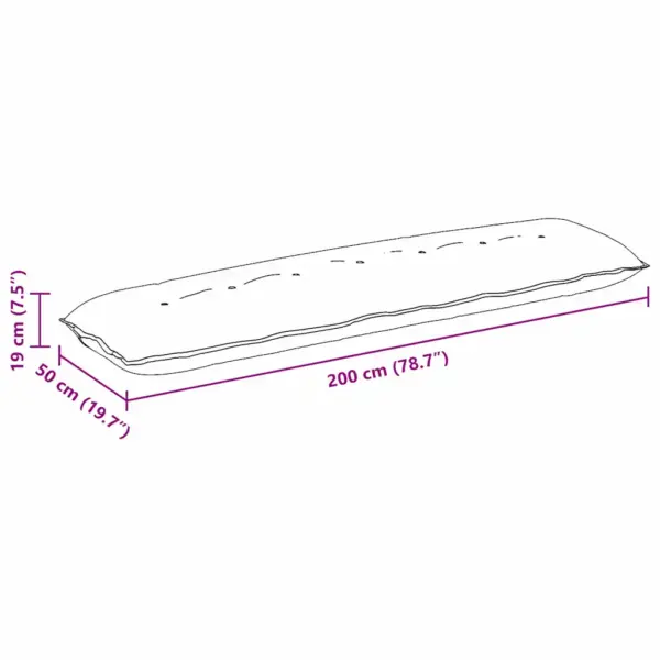 Seljatoepadi voodile eemaldatava kattega, helekollane kangas, 200 x 19 x 50 cm – 10