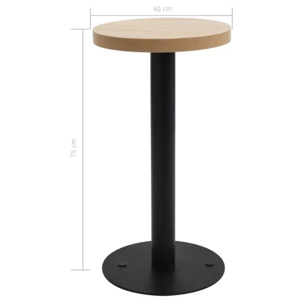 Helepruun bistroolaud MDF-plaadiga, 40 x 75 cm – 5