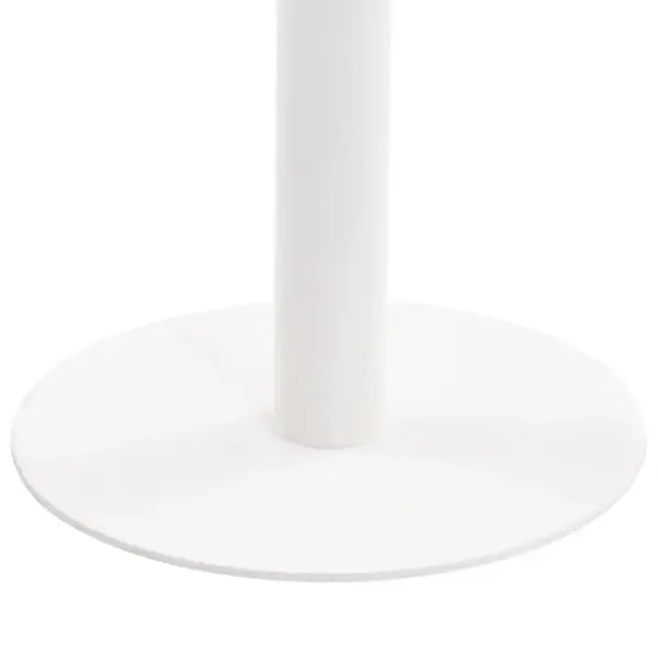 Bistroolaud kahele inimesele, helepruun MDF lauaplaat ja valge terasjalg, 60 x 60 x 75 cm – 5