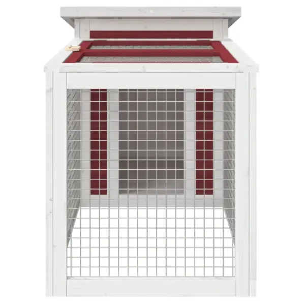 Männipuidust küülikupuur veekindla katusega, helepruun, 100,5 x 54 x 55 cm – 5