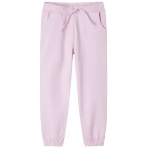 Laste dressipüksid pingutusnööriga ja taskutega, heleroosa, suurus 104