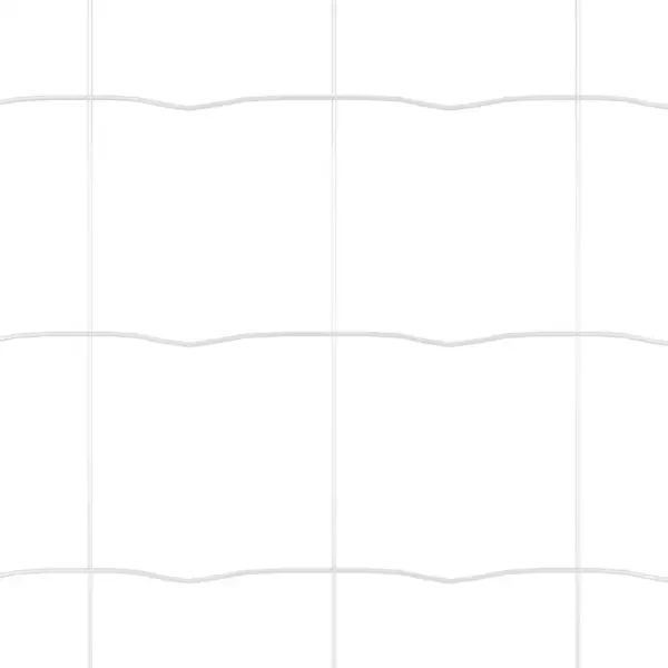 Hõbedane euroaed postidega, teras ja PVC, 0,4 x 50 m – 9