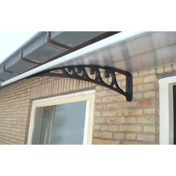 Hõbedane plastist ukse varikatus välistingimustesse – 3