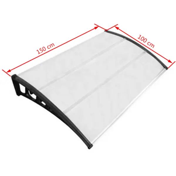 Hõbedane plastist ukse varikatus välistingimustesse – 6