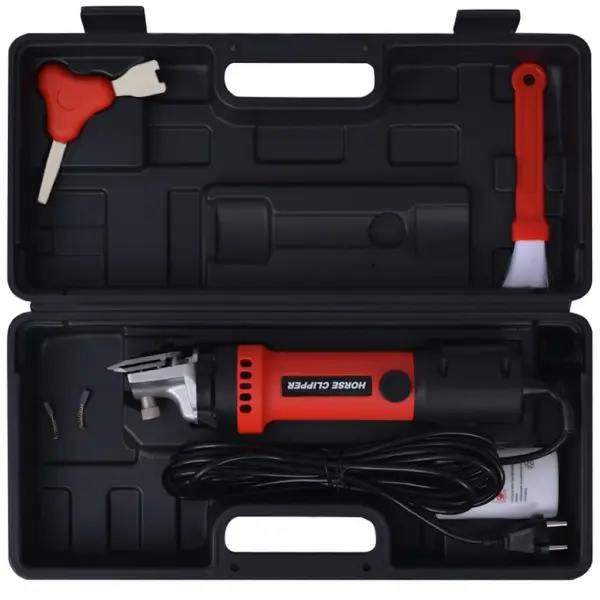 Hobusepügamis-kääride komplekt 550 W, 6-osaline, must/punane – 7