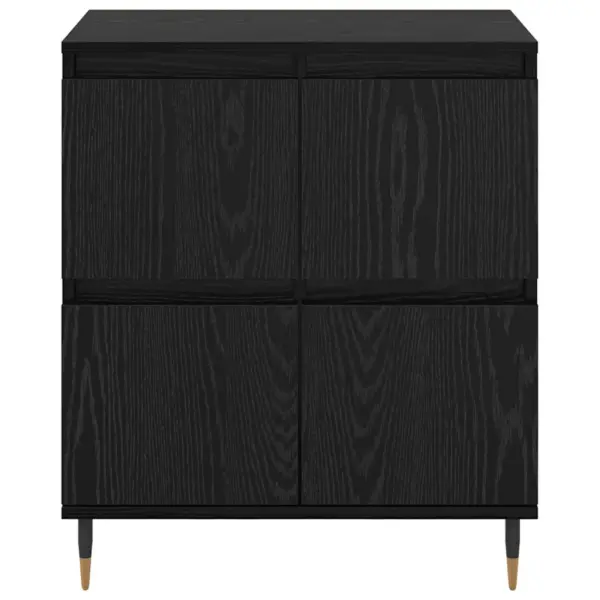 Hoiukapp 4 uksega, must tamm, tehispuit, 60 x 35 x 70 cm, 3 tk komplekt – 7