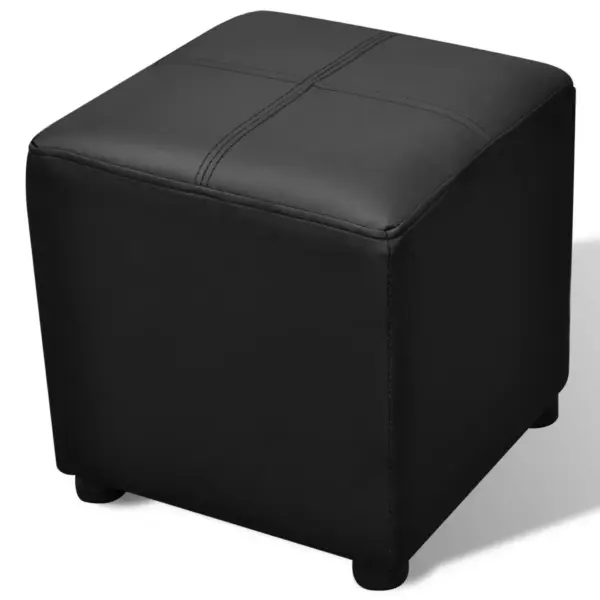 Hoiukastiga pinkide komplekt, 3-osaline, must kunstnahk, puidust raamiga – 6