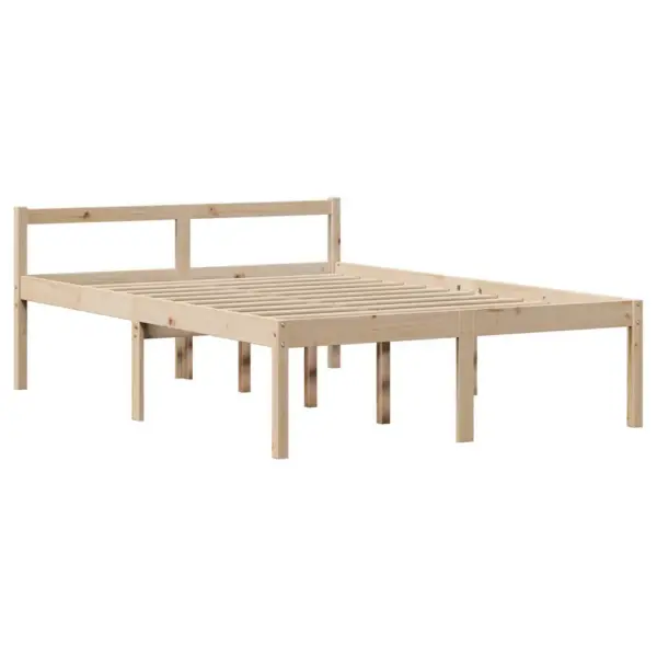 Eakate voodiraam hoiuriiulite ja peatsiga, männipuit, 160 x 200 cm – 7