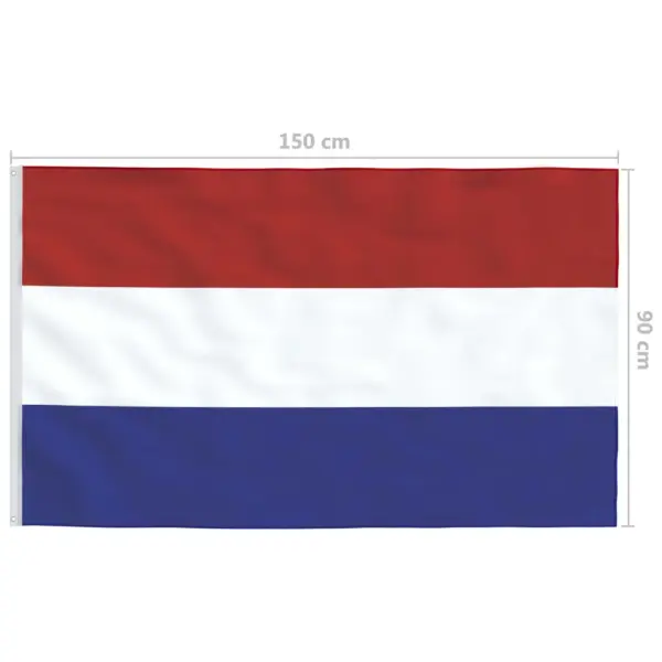 Hollandi riigilipp 90 x 150 cm, 100% polüester, kahe messingist kinnitusrõngaga – 5
