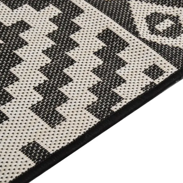 Ilmastikukindel siledapinnaline õuevaip, must, 100 x 200 cm, polüpropüleen – 4