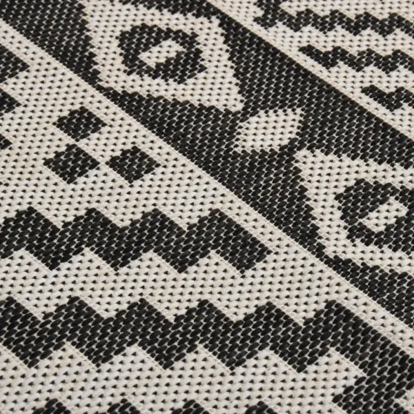 Ilmastikukindel siledapinnaline õuevaip, must, 100 x 200 cm, polüpropüleen – 5