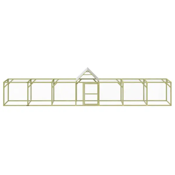 Kanakuut kanadele ja väikeloomadele, immutatud männipuit, polüesterkatusega, 700 x 100 x 150 cm – 3