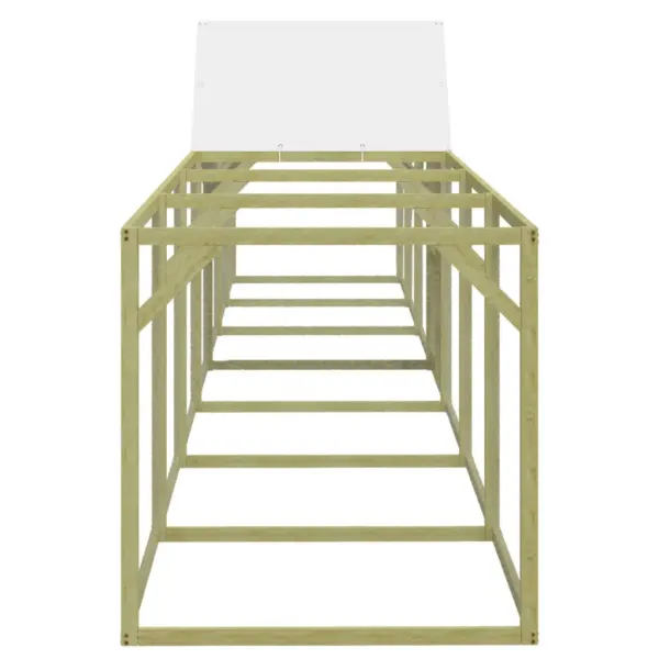 Kanakuut kanadele ja väikeloomadele, immutatud männipuit, polüesterkatusega, 700 x 100 x 150 cm – 4