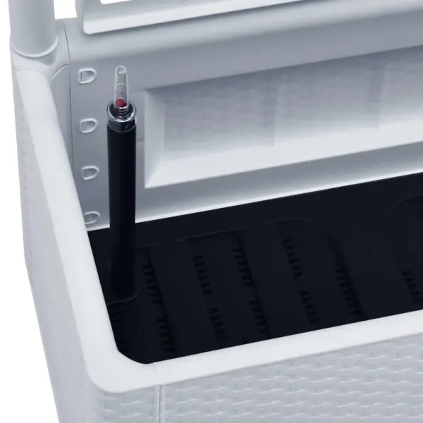 Isekastva võrega taimelava valge rotangidisainiga, 90 l, 100 x 43 x 142 cm – 6