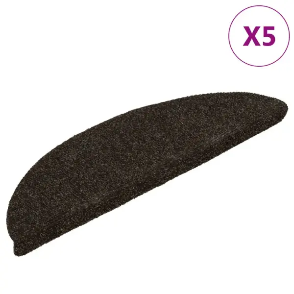 Isekleepuvad poolringikujulised trepimatid, 5 tk, tumepruun, 56 x 17 x 3 cm – 2