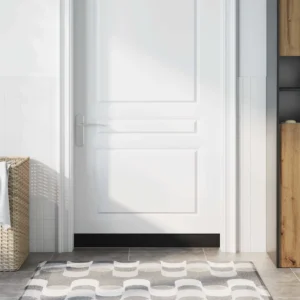 Iseliimuvad ukse harjatihendid, must alumiinium, 6 tk, 100 x 3 cm