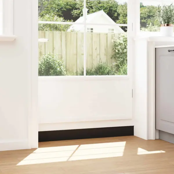 Iseliimuvad ukse harjatihendid, must alumiinium, 6 tk, 100 x 3 cm – 4