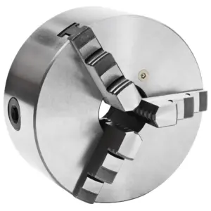 Isetsentreeruv 3-haaratsiline treipingi padrun 160 mm, HT300 teras, hõbedane-must