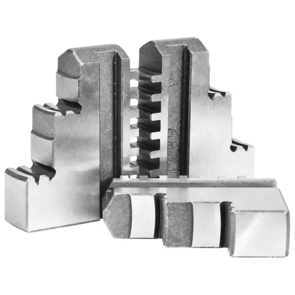 Isetsentreeruv 3-haaratsiline treipingi padrun 160 mm, HT300 teras, hõbedane-must – 6