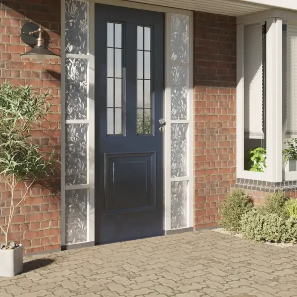 Jäätunud aknakile lillemustriga, staatiline PVC, 45 x 500 cm – 2