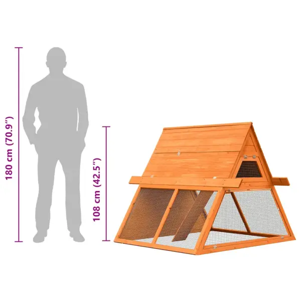 Jänesepuur õue, männi- ja kuusepuidust, pruun, 152 x 128 x 108 cm – 11