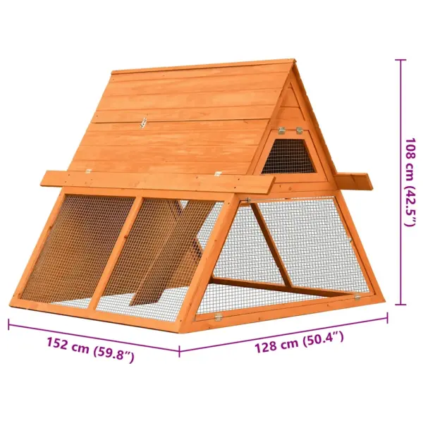 Jänesepuur õue, männi- ja kuusepuidust, pruun, 152 x 128 x 108 cm – 10