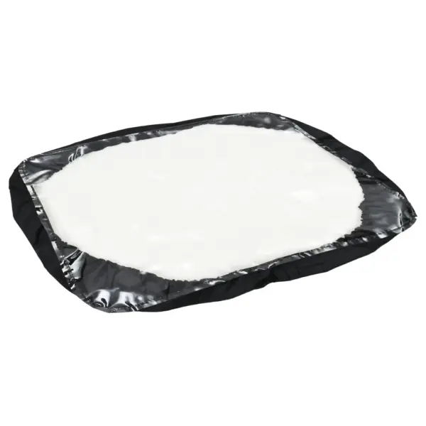 Järeltõmmatav soola- ja murulaotur, must, PVC hopper 45 l, terasraam – 12