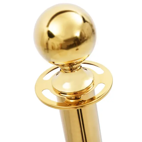 Järjekorrapiirde komplekt 2 postiga, kuldne roostevaba teras, punane sametköis 150 cm – 5