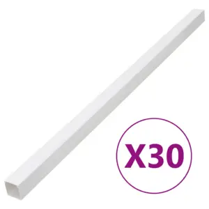 Valge PVC kaablikanalite komplekt, 40 x 25 mm, 30 tk, 30 m