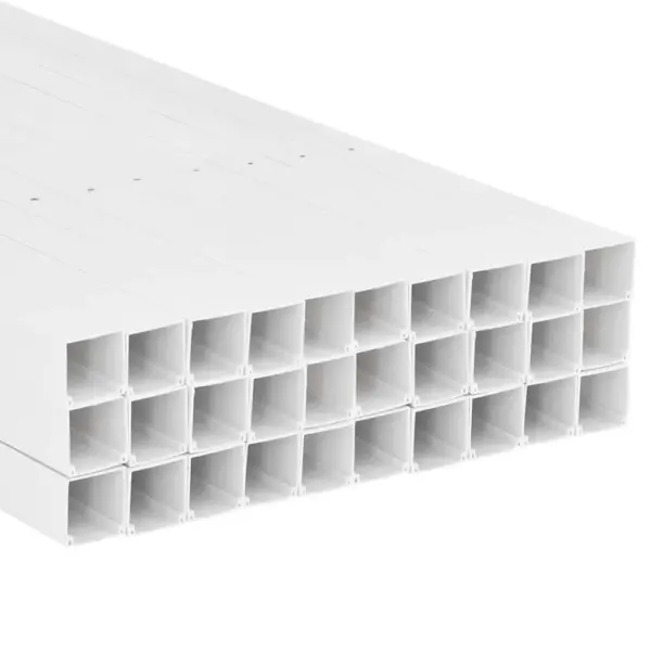 Valge PVC kaablikanalite komplekt, 40 x 25 mm, 30 tk, 30 m – 5