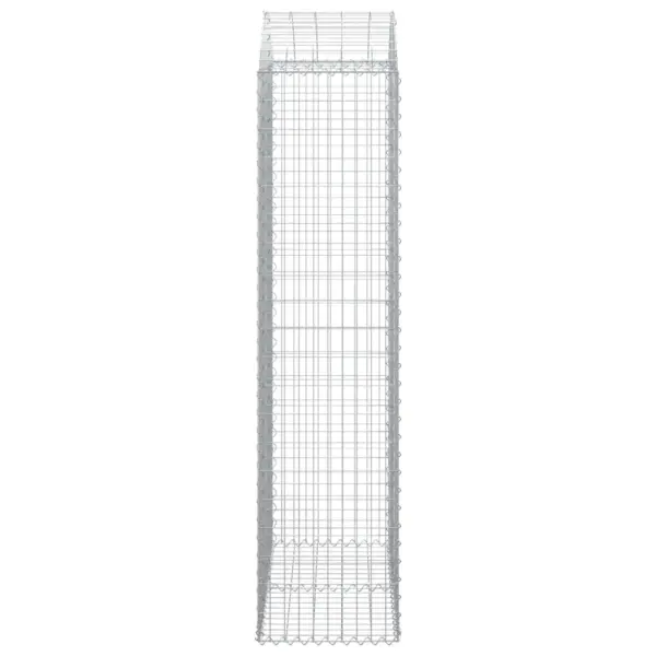Kaarekujuline gabioonkorv aiaseinale, tsingitud raud, 100 x 50 x 200/220 cm – 4