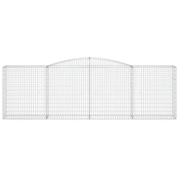 Kaarekujuline gabioonkorv aiamüürile, tsingitud raud, 400 x 50 x 120/140 cm – 3