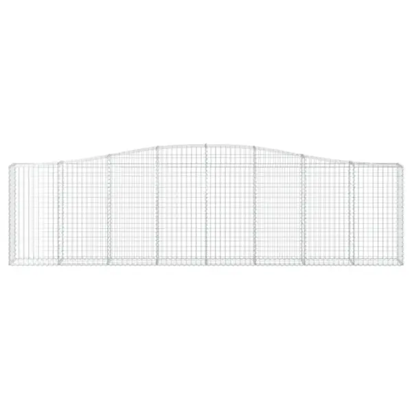 Kaarekujulised gabioonikorvid aedadele, 15 tk, hõbedane tsingitud raud, 400 x 30 x 100/120 cm – 4